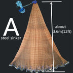 Finefish Hand Throw Fish Network Cast Net Outdoor Water Sport Hunting Catch Fishing Net Small Mesh Gillnet