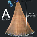 Finefish Hand Throw Fish Network Cast Net Outdoor Water Sport Hunting Catch Fishing Net Small Mesh Gillnet
