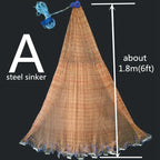 Finefish Hand Throw Fish Network Cast Net Outdoor Water Sport Hunting Catch Fishing Net Small Mesh Gillnet