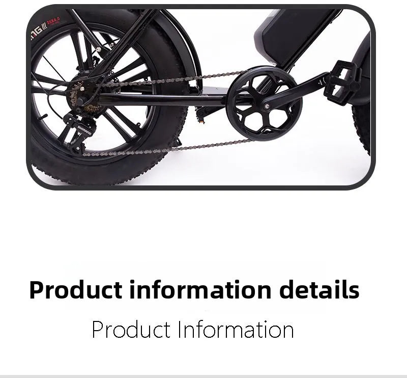 Promotional 20-inch mountain E-Bike, 500W brushless motor adult city electric bike, 48V15AH battery electric scooter