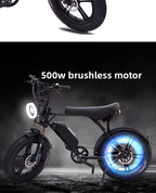 Promotional 20-inch mountain E-Bike, 500W brushless motor adult city electric bike, 48V15AH battery electric scooter