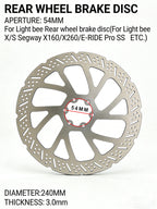 Super Ebike Electric dirt bike Light bee/E-ride pro ss Modified Ultra bee Rear Brakes 240mm Rear wheel Brake Disc