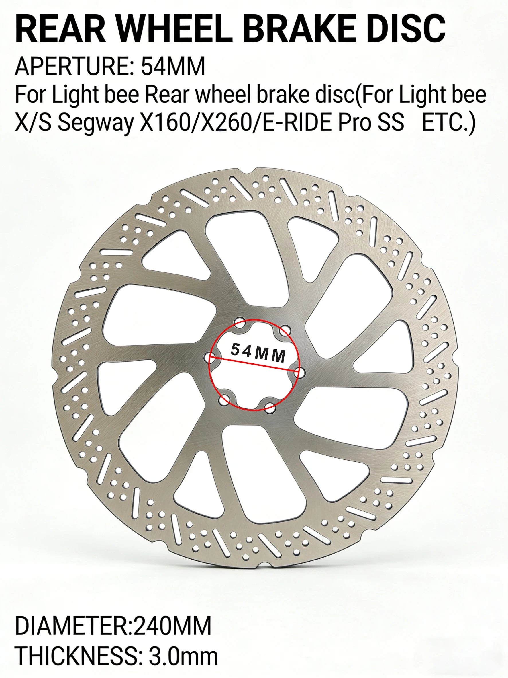 Super Ebike Electric dirt bike Light bee/E-ride pro ss Modified Ultra bee Rear Brakes 240mm Rear wheel Brake Disc