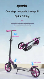 Foldable Kick Scooter Adults Kids Teens Urban Commuter Campus Lightweight Portable Two Wheels Adjustable Handlebars Scooters