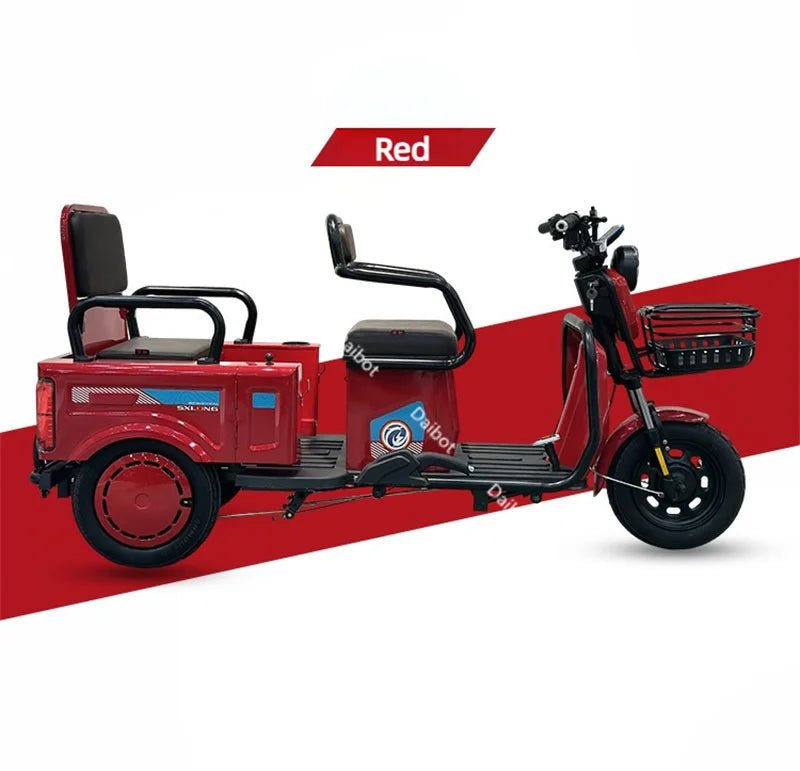 Mobility Scooter For Senior 3 Wheels Electric Scooter Cargo 600W 60V Electric Tricycle For Adults With Back Seat Movable Trike