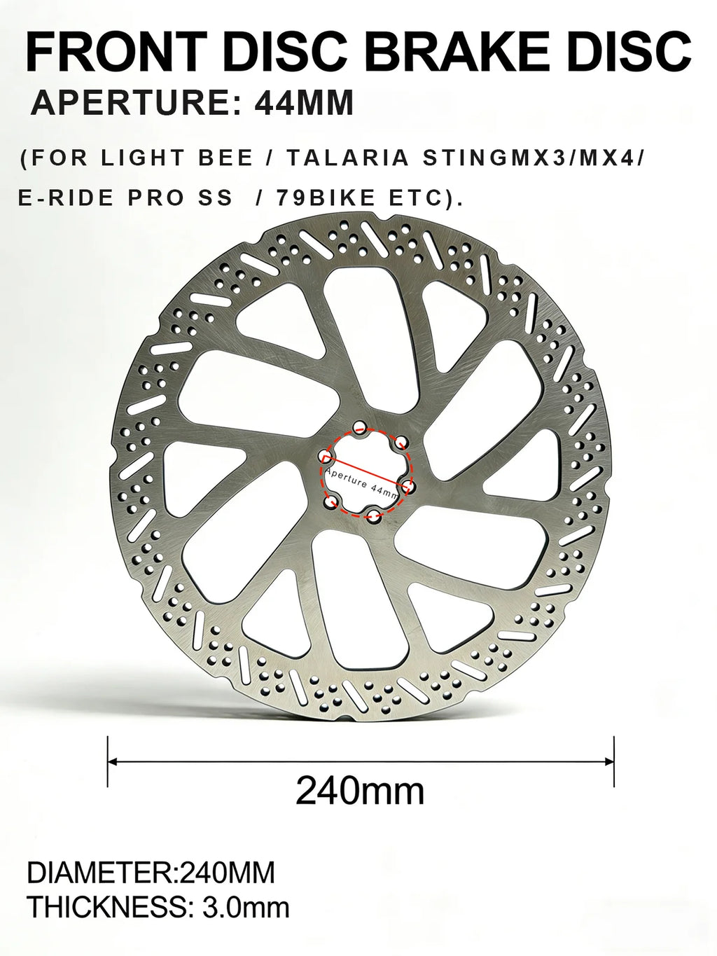 Super Ebike Electric dirt bike Light bee/E-ride pro ss Modified Ultra bee Rear Brakes 240mm Rear wheel Brake Disc
