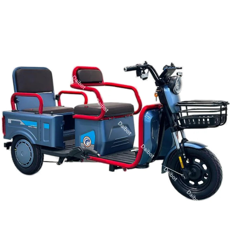 Mobility Scooter For Senior 3 Wheels Electric Scooter Cargo 600W 60V Electric Tricycle For Adults With Back Seat Movable Trike