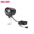 Ebike E-Bike 36V 48V 60V 80V Electric Bicycle Light with Horn Waterproof Scooters Motorcycle Headlight Horn Set Front Headlight