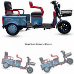 Mobility Scooter For Senior 3 Wheels Electric Scooter Cargo 600W 60V Electric Tricycle For Adults With Back Seat Movable Trike