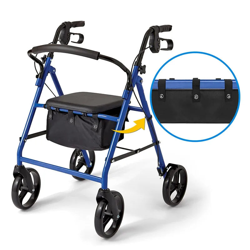 Walker Bag Under Seat for Four Wheel Rollator, Rollator Bag Tote Organizer Pouch Storage to Walkers for Senoirs, Walker Accessor
