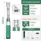 Open Torque Wrench Multifunctional Adjustable Preset High Precision Replaceable Head Torque Wrenchs Professional Hand Tools