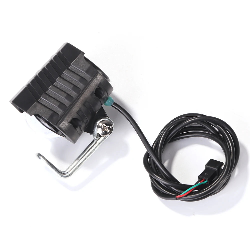 Ebike E-Bike 36V 48V 60V 80V Electric Bicycle Light with Horn Waterproof Scooters Motorcycle Headlight Horn Set Front Headlight