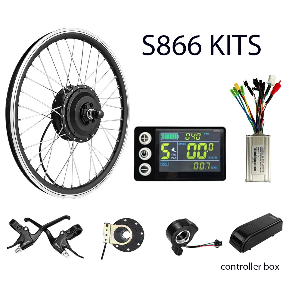 Ebike Conversion Kit 24V/36V/48V 250W Front Rear Brushless Gear Hub Wheel Motor 16-29inch 700C  for Electric Bicycle Kit