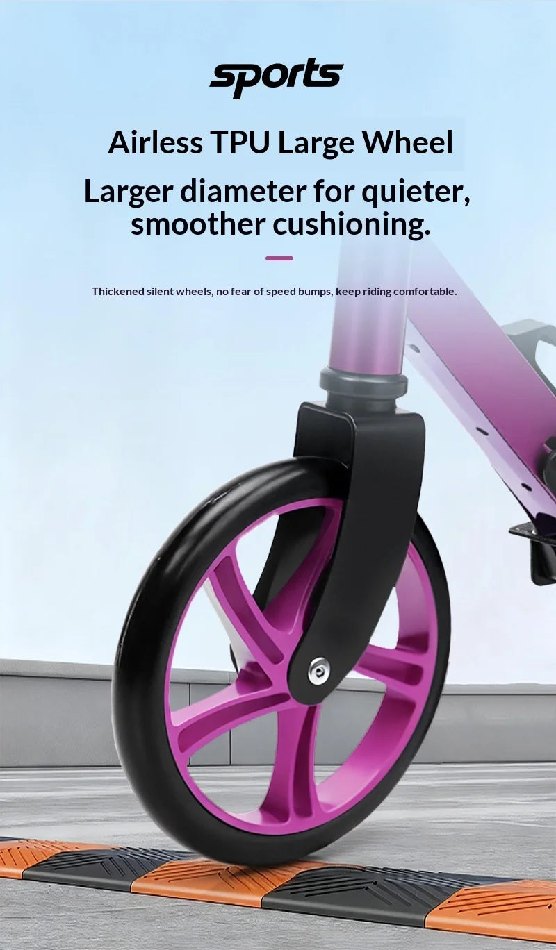 Foldable Kick Scooter Adults Kids Teens Urban Commuter Campus Lightweight Portable Two Wheels Adjustable Handlebars Scooters