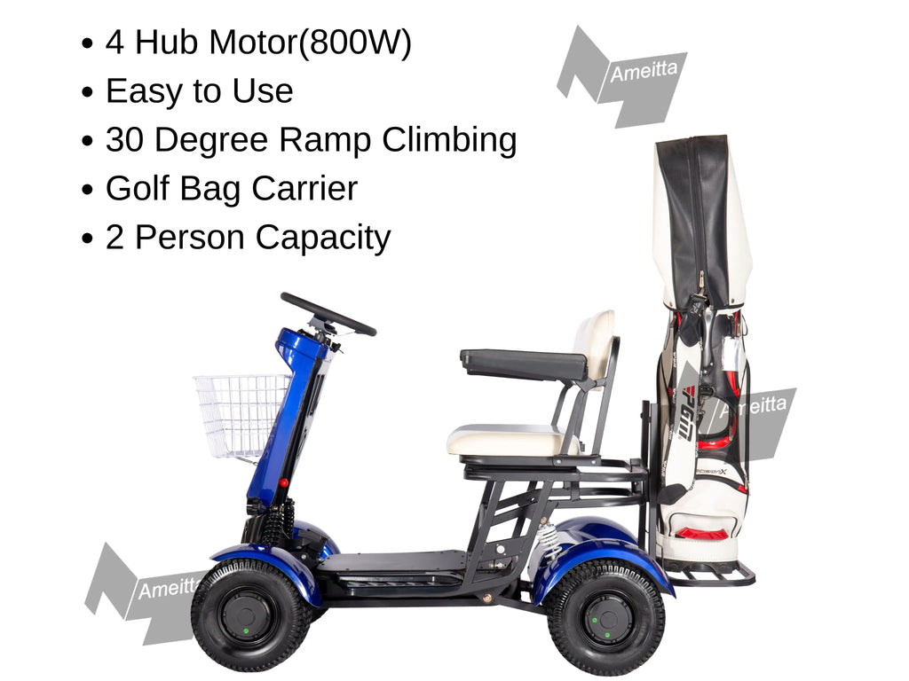 (Golf01) 4 Motor High Quality 2 Person Elderly Mobility Scooter Golf Buggy Cart Golf Car