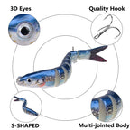Fishing Lures Multi Jointed Swimbait Crank Bait Slow Sinking Bionic Artificial Bait Freshwater Saltwater Trout Bass Fishing Acce