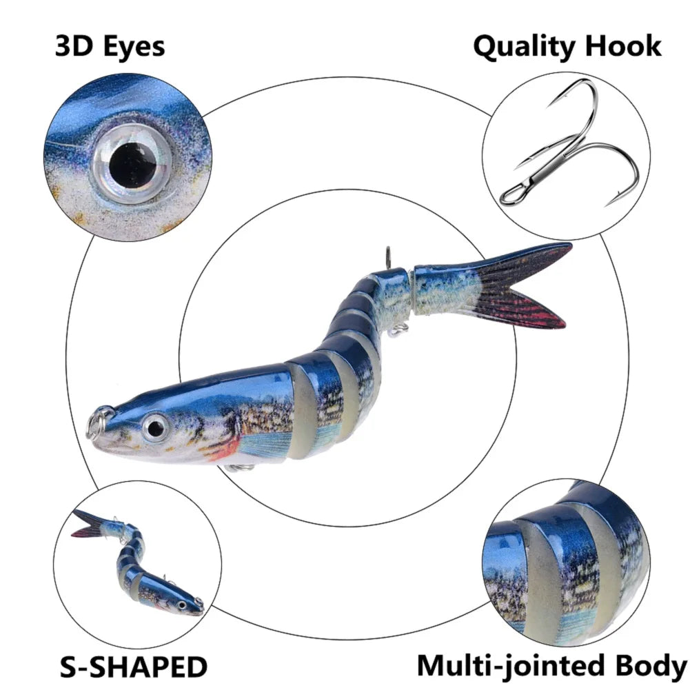 Fishing Lures Multi Jointed Swimbait Crank Bait Slow Sinking Bionic Artificial Bait Freshwater Saltwater Trout Bass Fishing Acce