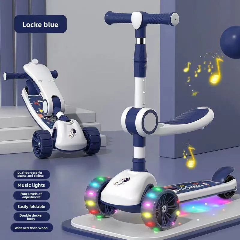 3-in-1 Scooter for Children Aged 1–3, 6–12: A versatile ride-on and push-along scooter for little boys and girls