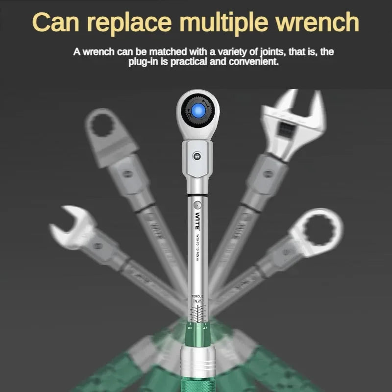 Open Torque Wrench Multifunctional Adjustable Preset High Precision Replaceable Head Torque Wrenchs Professional Hand Tools