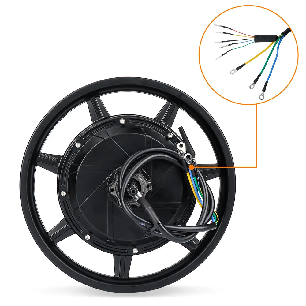 120KM/H Hub Motor with Tire 14x2.125 Electric Bicycle Wheel 48V 60V 72V 1500W-3500W Ebike Brushless High Speed 1200RPM Scooter