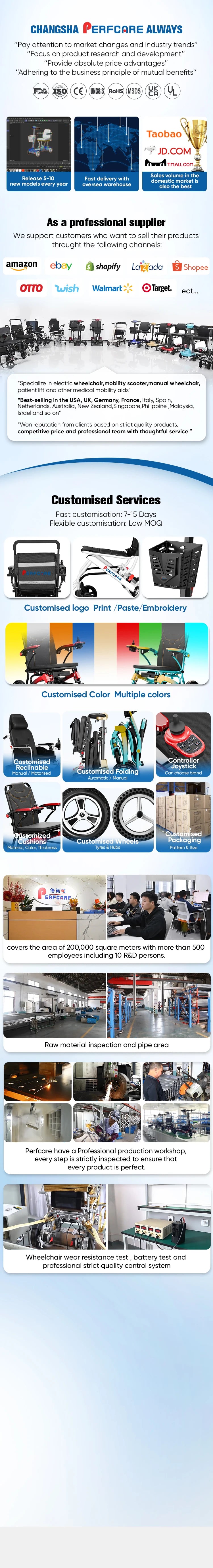 Compact Foldable Lightweight 4 Wheel Mobility Scooter Brushless Ultra Light Weight Travel Portable Electric Scooter for Disabled
