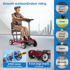 Compact Foldable Lightweight 4 Wheel Mobility Scooter Brushless Ultra Light Weight Travel Portable Electric Scooter for Disabled