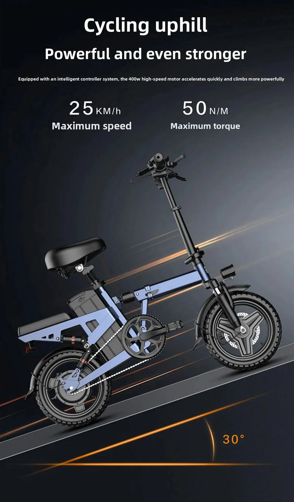 14-inch foldable E-Bike aluminum alloy explosion-proof tire electric bicycle for adults with multiple shock absorption bicycles