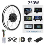 Ebike Conversion Kit 24V/36V/48V 250W Front Rear Brushless Gear Hub Wheel Motor 16-29inch 700C  for Electric Bicycle Kit