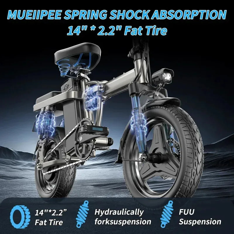 E-bike is equipped with a 400w motor and 48v40ah battery. It is an adult electric bicycle for worry-free travel.electric bike