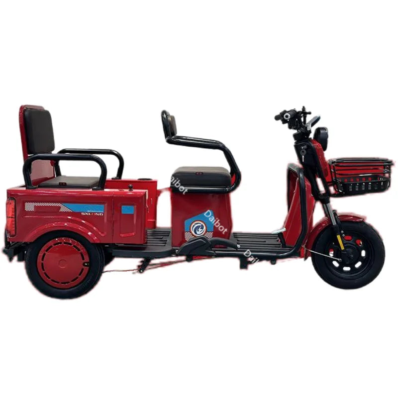 Mobility Scooter For Senior 3 Wheels Electric Scooter Cargo 600W 60V Electric Tricycle For Adults With Back Seat Movable Trike
