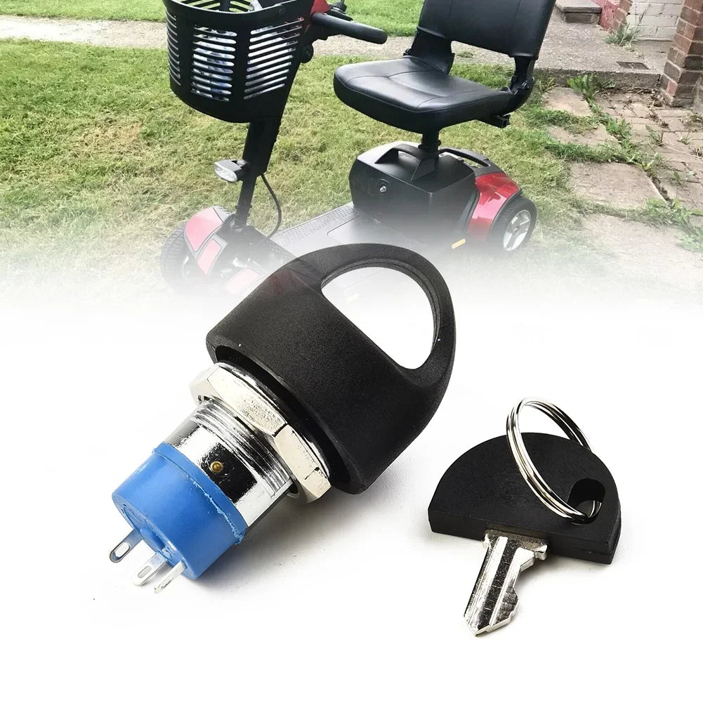 Motorcycle Ignition Switch With 2 Keys Mobility Scooter Spare Start On-Off Mobility Scooters Interior Parts