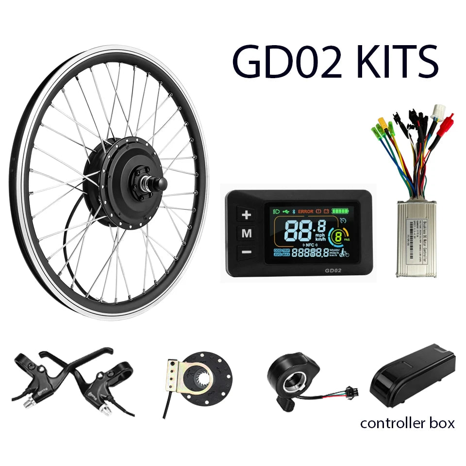 Ebike Conversion Kit 24V/36V/48V 250W Front Rear Brushless Gear Hub Wheel Motor 16-29inch 700C  for Electric Bicycle Kit