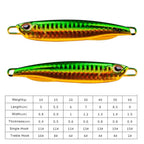 Fishing Lure 10g15g20g30g40g60g Trolling Artificial Hard Bait Bass Casting Jigging Fish Lure Sinking Spoon Tackle Metal Jig