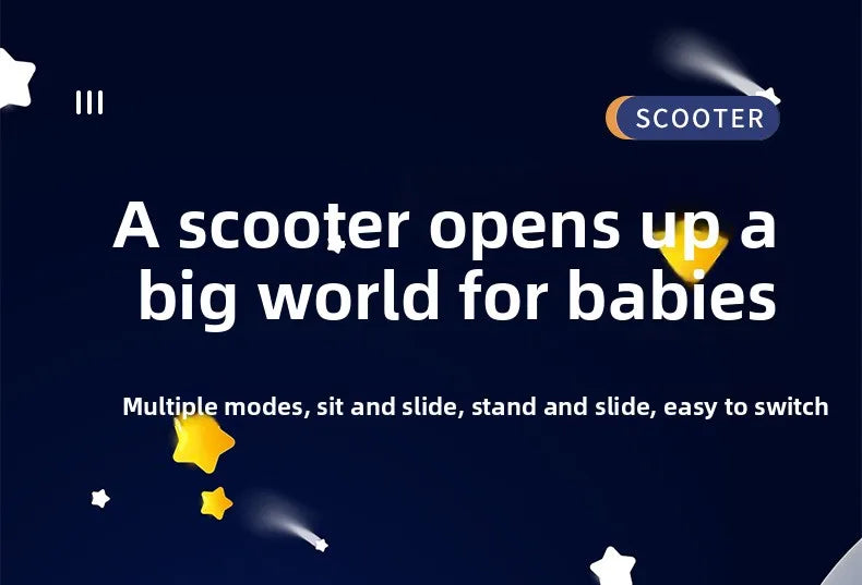 3-in-1 Scooter for Children Aged 1–3, 6–12: A versatile ride-on and push-along scooter for little boys and girls