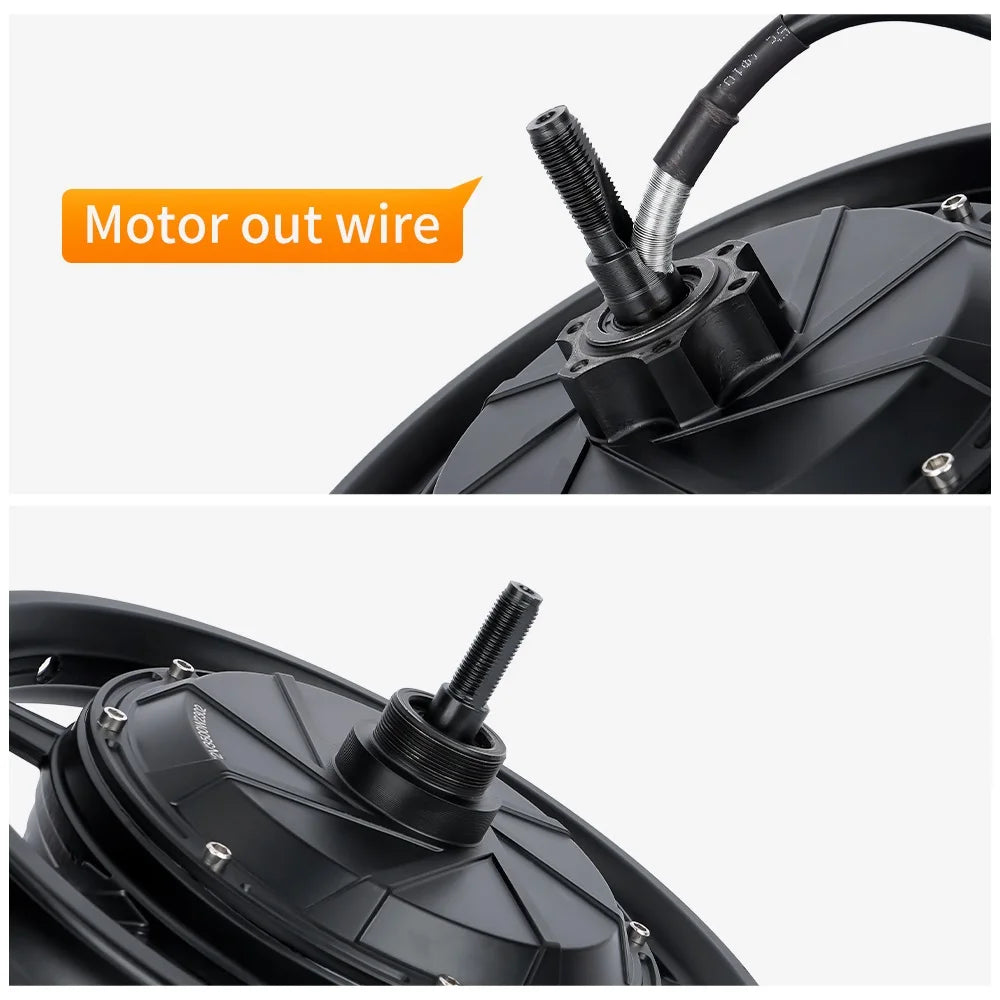 120KM/H Hub Motor with Tire 14x2.125 Electric Bicycle Wheel 48V 60V 72V 1500W-3500W Ebike Brushless High Speed 1200RPM Scooter