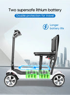 Compact Foldable Lightweight 4 Wheel Mobility Scooter Brushless Ultra Light Weight Travel Portable Electric Scooter for Disabled