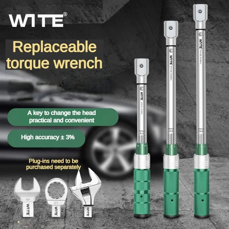 Open Torque Wrench Multifunctional Adjustable Preset High Precision Replaceable Head Torque Wrenchs Professional Hand Tools