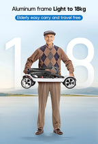 Compact Foldable Lightweight 4 Wheel Mobility Scooter Brushless Ultra Light Weight Travel Portable Electric Scooter for Disabled