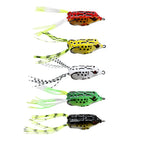 Fake Bait Lure Frog Bait Black Fish Special Kill Simulated Double Hook Point Upturned Soft Bait Floating Water Fishing Black Kin