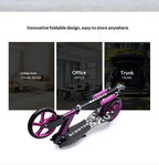 Foldable Kick Scooter Adults Kids Teens Urban Commuter Campus Lightweight Portable Two Wheels Adjustable Handlebars Scooters