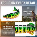 ANFS Fishing Lures for Bass Trout Multi Jointed Swimbaits Slow Sinking Bionic Swimming Lures Bass Freshwater Saltwater Bass