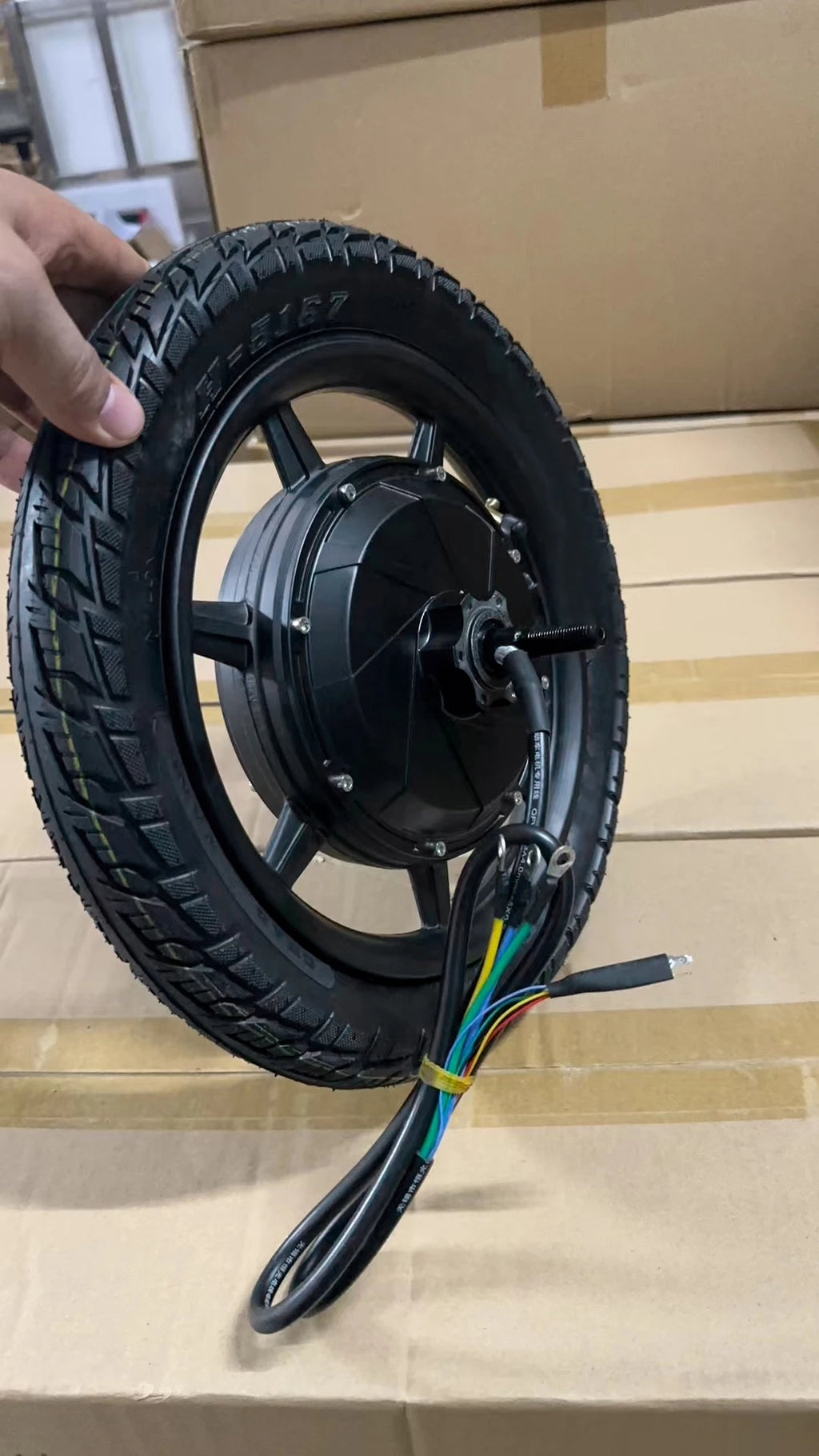 120KM/H Hub Motor with Tire 14x2.125 Electric Bicycle Wheel 48V 60V 72V 1500W-3500W Ebike Brushless High Speed 1200RPM Scooter