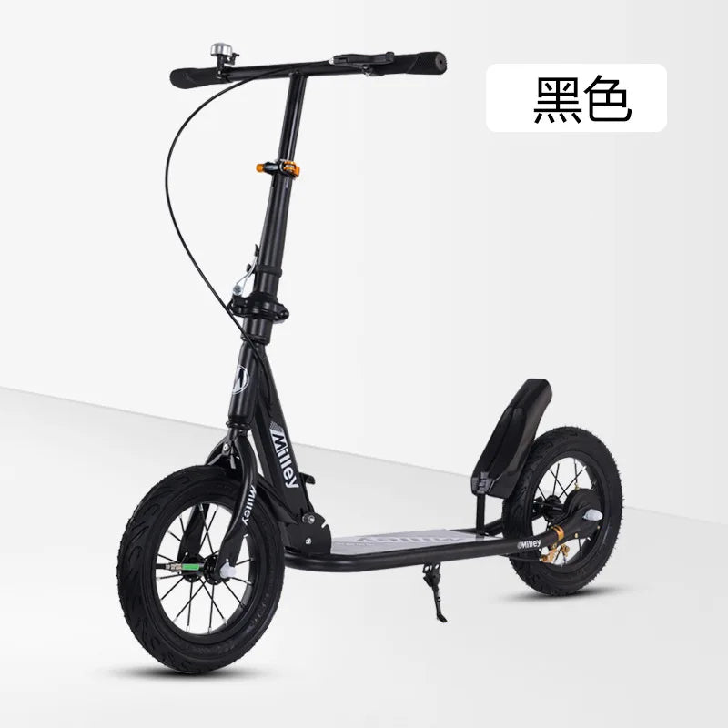 Adult Handbrake Scooter For Teens To Work Big Wheel Two-wheel Foldable Urban Campus Mobility Scooter Hot New