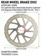 Super Ebike Electric dirt bike Light bee/E-ride pro ss Modified Ultra bee Rear Brakes 240mm Rear wheel Brake Disc