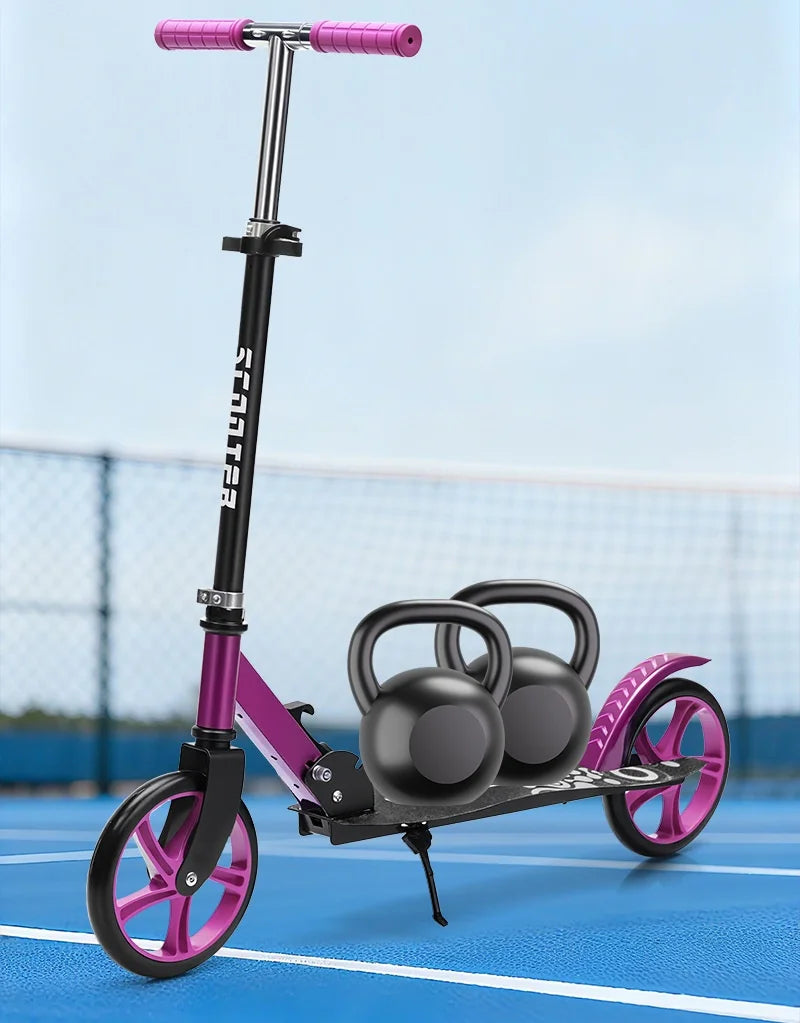 Foldable Kick Scooter Adults Kids Teens Urban Commuter Campus Lightweight Portable Two Wheels Adjustable Handlebars Scooters