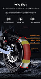 14-inch foldable E-Bike aluminum alloy explosion-proof tire electric bicycle for adults with multiple shock absorption bicycles
