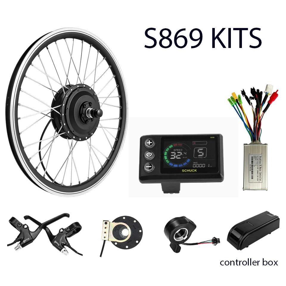Ebike Conversion Kit 24V/36V/48V 250W Front Rear Brushless Gear Hub Wheel Motor 16-29inch 700C  for Electric Bicycle Kit