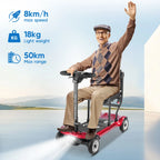 Compact Foldable Lightweight 4 Wheel Mobility Scooter Brushless Ultra Light Weight Travel Portable Electric Scooter for Disabled