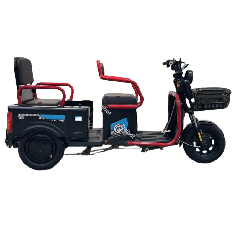 Mobility Scooter For Senior 3 Wheels Electric Scooter Cargo 600W 60V Electric Tricycle For Adults With Back Seat Movable Trike