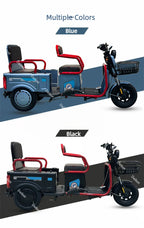 Mobility Scooter For Senior 3 Wheels Electric Scooter Cargo 600W 60V Electric Tricycle For Adults With Back Seat Movable Trike